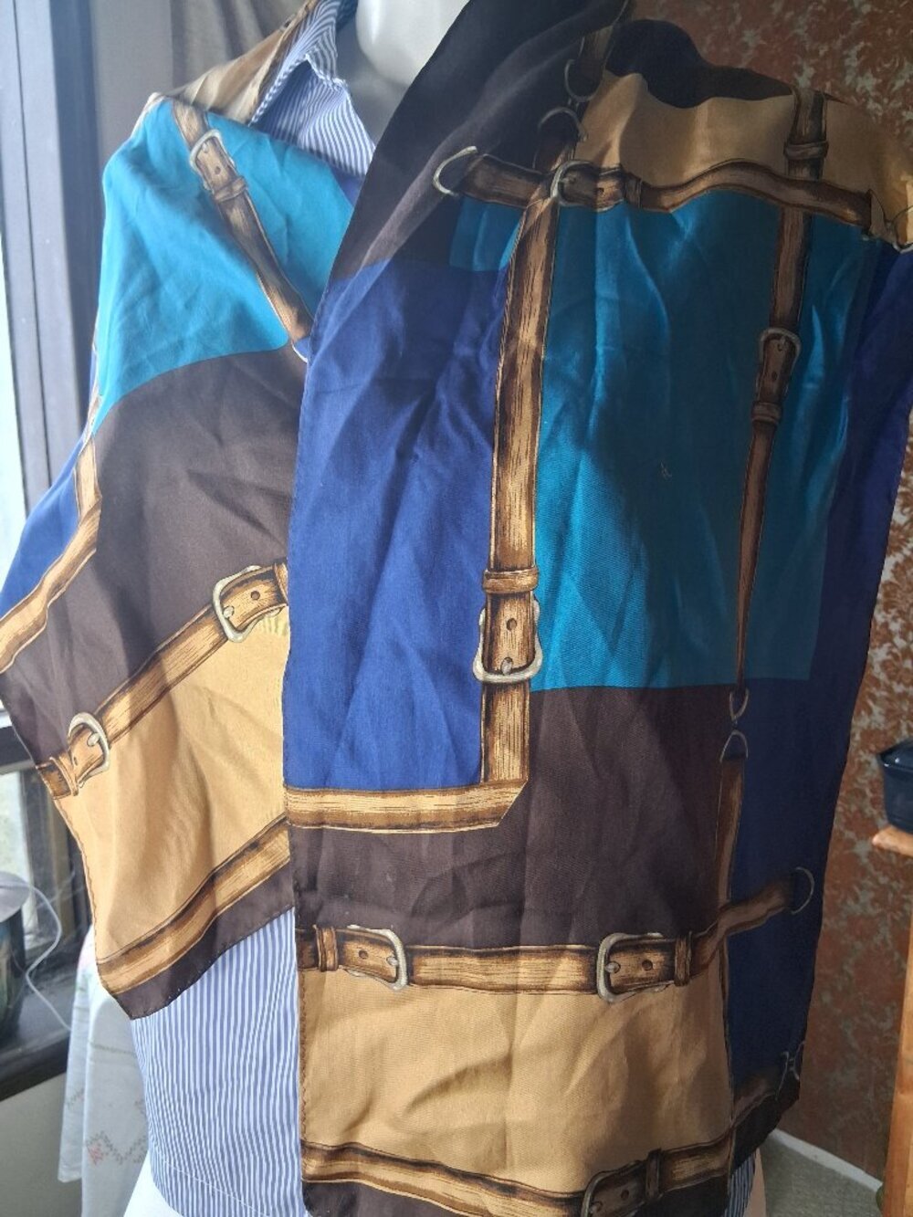 Echo vintage silk scarf rectangular